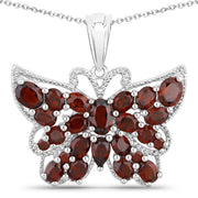 Bids.com 4.90 Carat Genuine Garnet .925 Sterling Silver Pendant Pendants