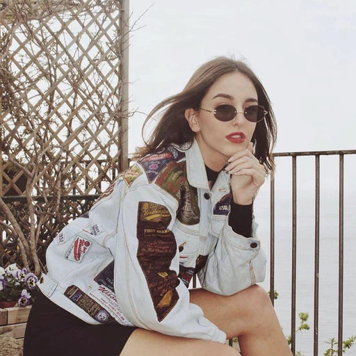 zeroUV Retro Small Round Oval Color Tone Rimless Sunglasses C757 Sunglasses