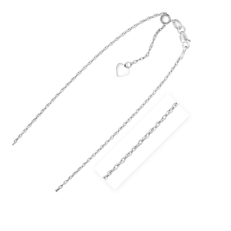 Bids.com Sterling Silver 1.5mm Adjustable Rope Chain Necklaces
