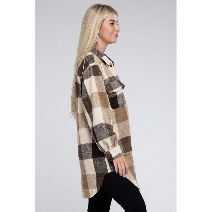 Multi Plaid Long Shacket