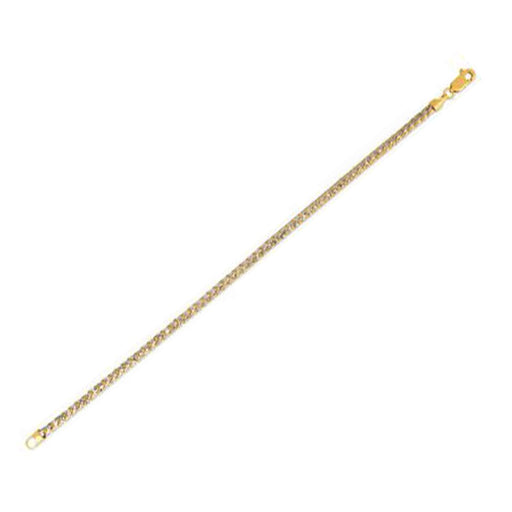 Bids.com Round Pave Franco Chain Bracelet in 14k Yellow Gold  (3.15 mm) Bracelets