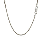 Bids.com Sterling Silver Rhodium Plated Wheat Chain 1.3mm Necklaces