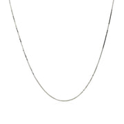 Bids.com 14k White Gold Adjustable Box Chain 0.6mm Necklaces