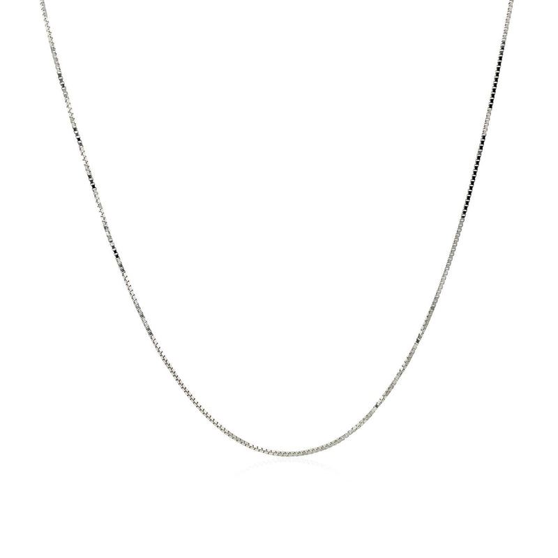 Bids.com 14k White Gold Adjustable Box Chain 0.6mm Necklaces