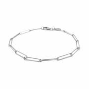 Bids.com 14k White Gold Wire Paperclip Bracelet (2.7mm) Bracelets