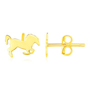 Bids.com 14K Yellow Gold Horse Earrings Earrings
