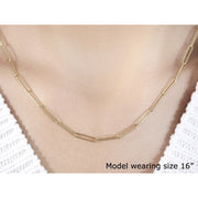 Bids.com 14k Yellow Gold Wire Paperclip Chain (2.7mm) Necklaces