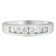 Bids.com 14K White Gold 3/4ct. TDW Diamond Channel Band Ring (H-I, I1-I2) Rings