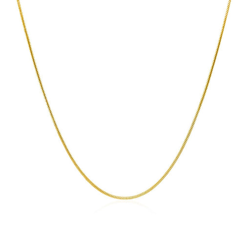 Bids.com 14k Yellow Gold Round Snake Chain 0.9mm Necklaces