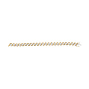 Bids.com 10K Yellow Gold 4.00 Cttw Round-Cut Diamond Floral Link 7.5" Bracelet (H-I Color, I2-I3 Clarity) Bracelets