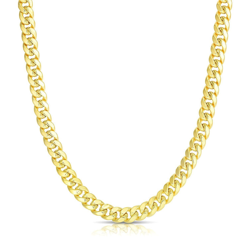 Bids.com 6.15mm 10k Yellow Gold Semi Solid Miami Cuban Chain Necklaces