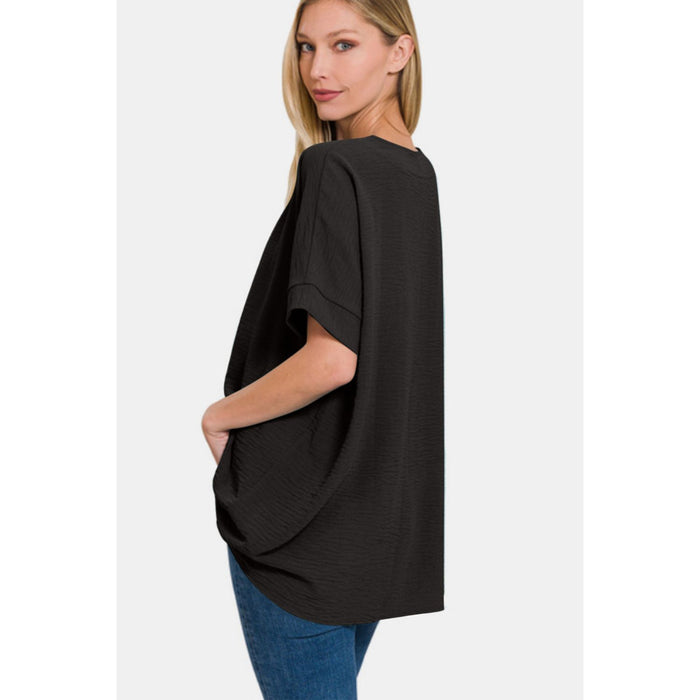 Zenana V-Neck Short Sleeve Top