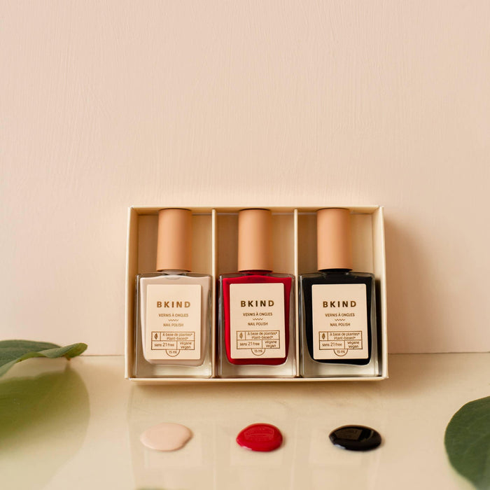 Bkind The Classics Trio - Nail Polish Collection Lady in Red - Beige Life - Black Heart