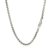 Bids.com 3.0mm Sterling Silver Rhodium Plated Round Box Chain Necklaces