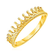 Bids.com 14k Yellow Gold Crown Motif Ring Rings