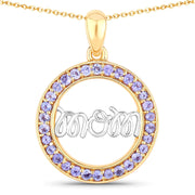 Bids.com 0.64 Carat Genuine Tanzanite .925 Sterling Silver Pendant Pendants