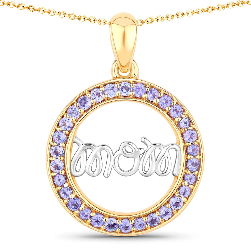 Bids.com 0.64 Carat Genuine Tanzanite .925 Sterling Silver Pendant Pendants