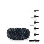 Bids.com 0.99 Carat Genuine Blue Diamond Sterling Silver Ring Rings