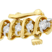 Bids.com 18K Yellow Gold Round Cut Diamond Spiral Link Bracelet (2.00 cttw, I-J Color, I1-I2 Clarity) Bracelets