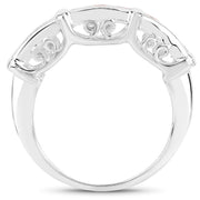 Bids.com 1.08 Carat Genuine Orange Sapphire .925 Sterling Silver Ring Rings