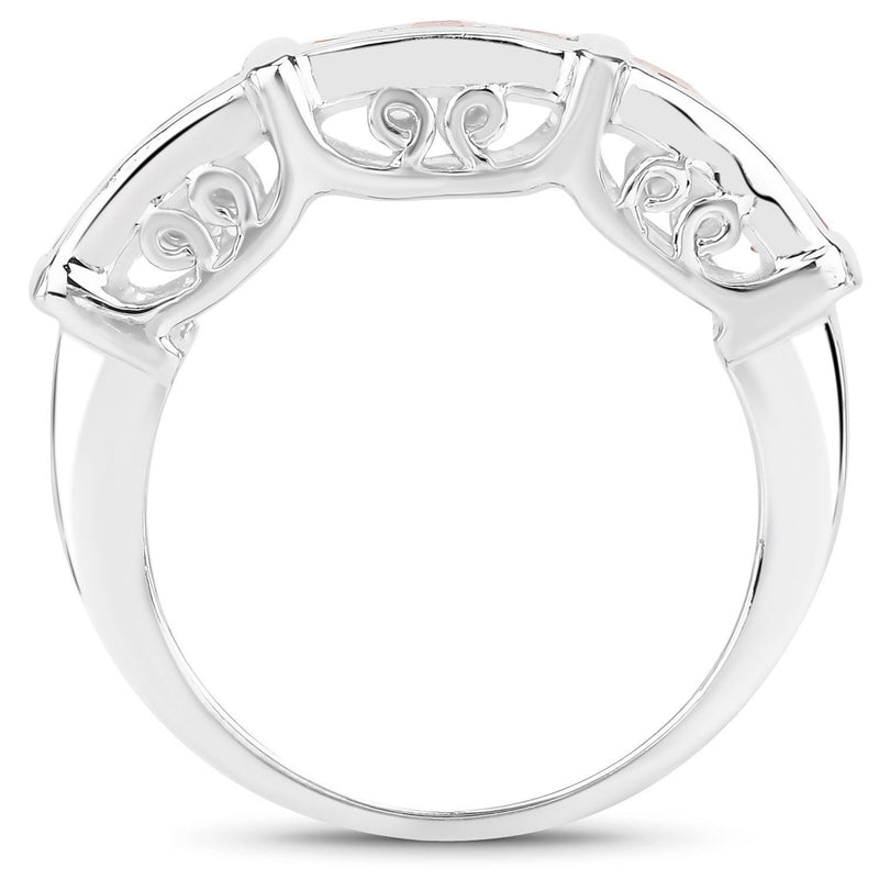 Bids.com 1.08 Carat Genuine Orange Sapphire .925 Sterling Silver Ring Rings