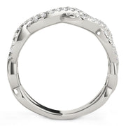 Bids.com Diamond Studded Interlocking Waves Ring in 14k White Gold (5/8 cttw) Rings