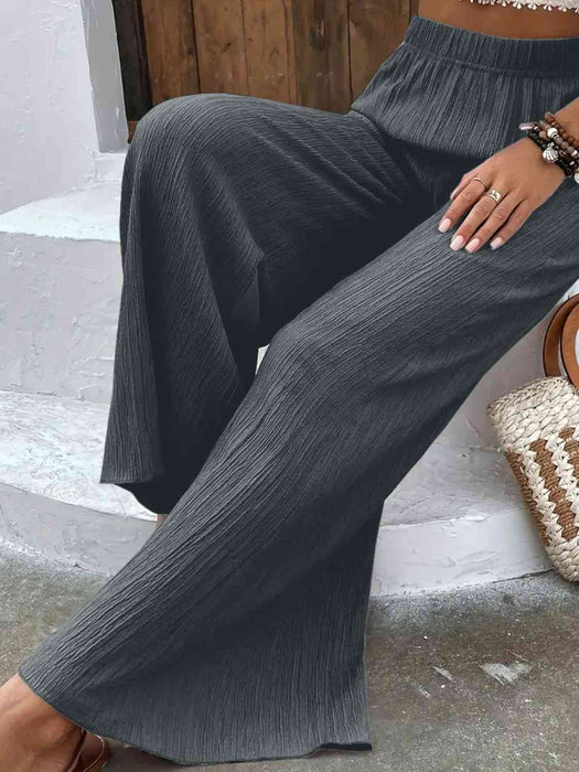 Full Size High Waist Wide Leg Pants by VYSN