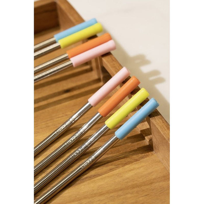 Reusable Metal Straw 20 Pcs Set & Silicone Tip