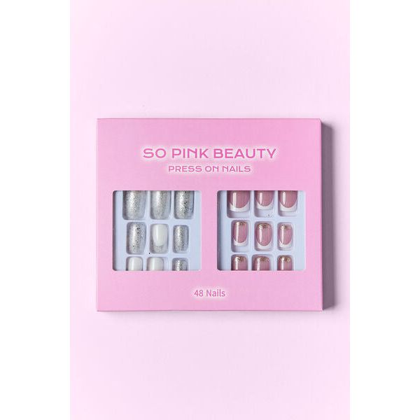 Mill's Beauty Supply SO PINK BEAUTY Press On Nails, 2 Packs
