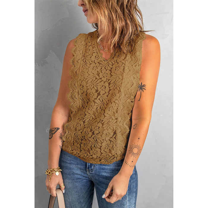 Lace V-Neck Tank