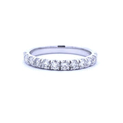 Bids.com .75ct Diamond Wedding Band Ring 14KT White Gold Rings