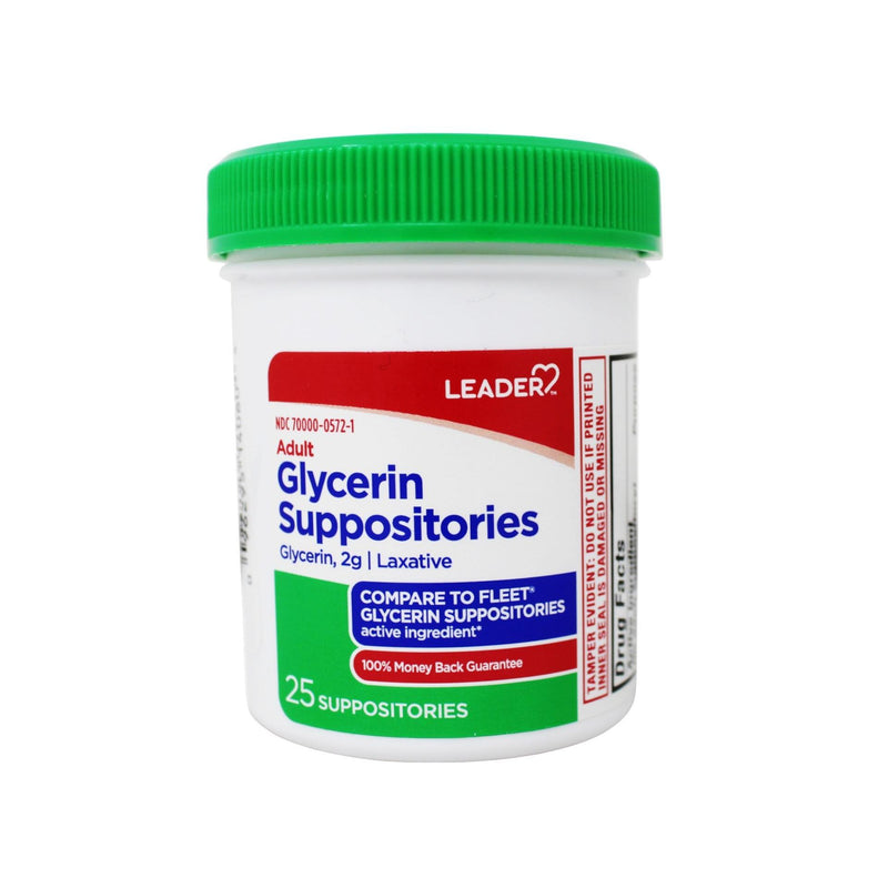 Leader Leader Adult Glycerin Suppositories, 2 Gram (25 Count) Medicine & Drugs