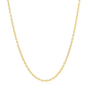 Bids.com 18k Yellow Gold Round Cable Link Chain 1.5mm Necklaces