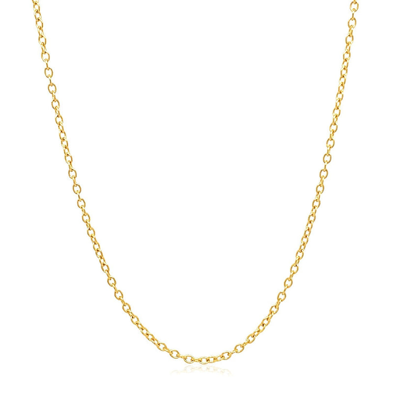 Bids.com 18k Yellow Gold Round Cable Link Chain 1.5mm Necklaces