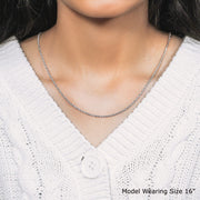 Bids.com Sterling Silver 1.5mm Adjustable Sparkle Chain Necklaces