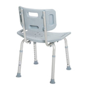 RIO Medical Supplies Bathroom Safety Shower Tub Bench Chair with Back, Gray