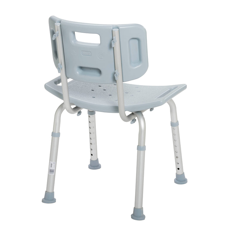 RIO Medical Supplies Bathroom Safety Shower Tub Bench Chair with Back, Gray