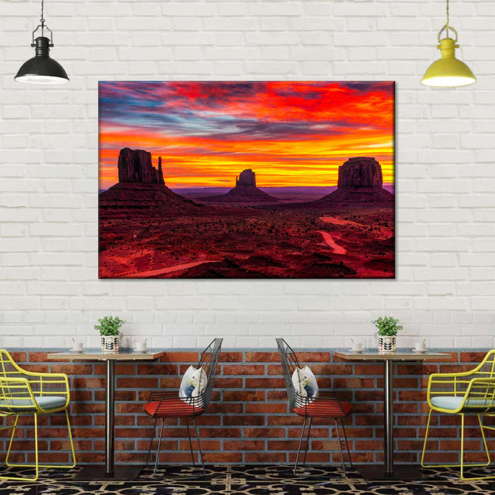 Monument Valley At Sunset Wall Art