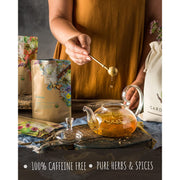 Gardenika Shop Organic Loose Leaf Tea Sampler, Caffeine-Free Herbal Assortment, 120+ Cups – 5 Pack Loose Leaf Tea Sampler