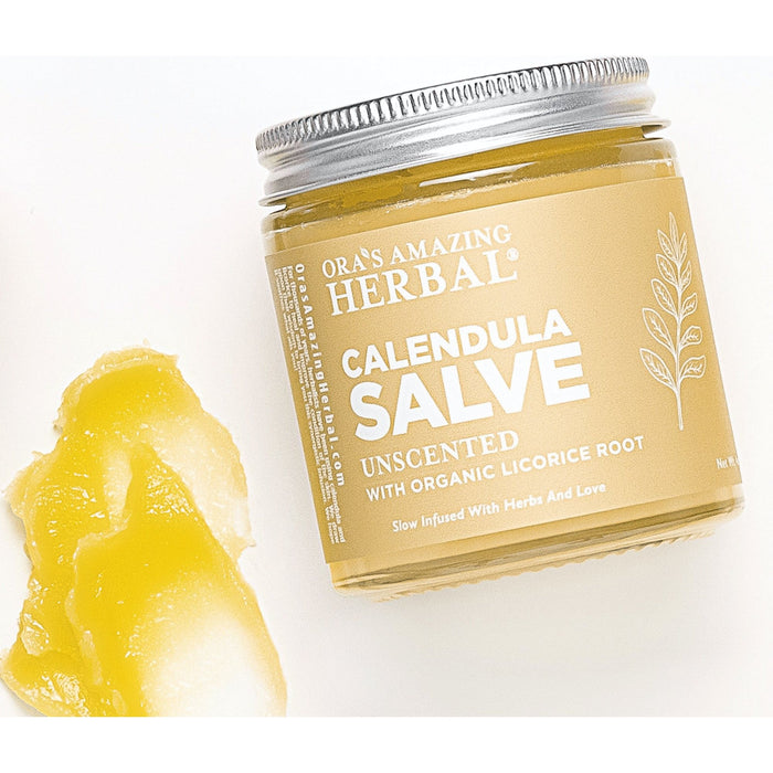 Ora's Amazing Herbal Calendula Salve, Coconut Free Salve with Licorice Root 1/4oz