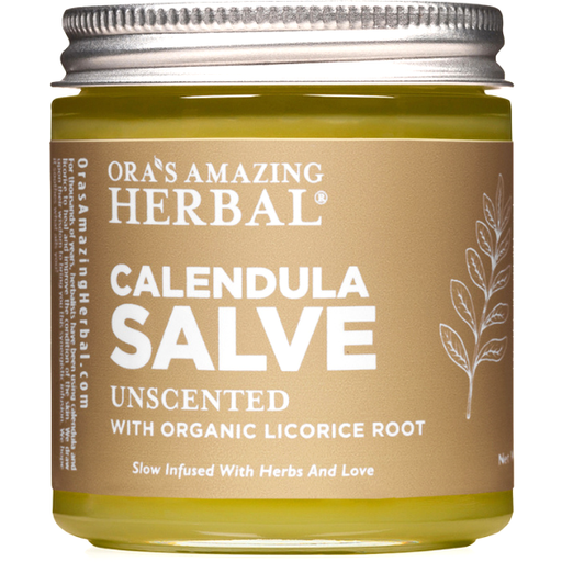 Ora's Amazing Herbal Calendula Salve, Coconut Free Salve with Licorice Root 1/4oz