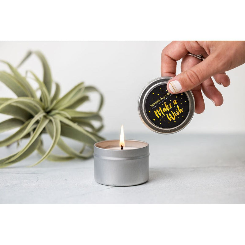 Lizush Trio of Tin Soy Candle - Scented with Bergamot and Lavender Essential oils