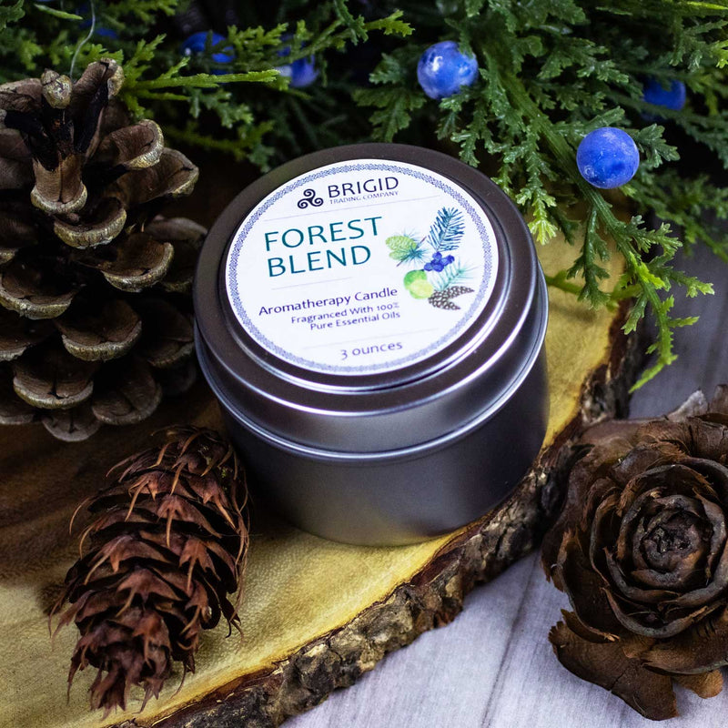 Brigid Trading Company Forest Blend Soy Wax Candle - Juniper, Pine, Balsam, Cedar, and Lime Aromatherapy Candle