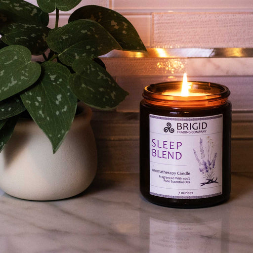 Brigid Trading Company Sleep Blend Soy Wax Candle - Lavender, Chamomile, and Vanilla Aromatherapy Candle