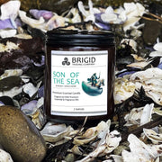 Brigid Trading Company Son of the Sea Soy Wax Candle - Sea Salt, Ocean Breeze, and Saddle Leather Premium Scented Candle