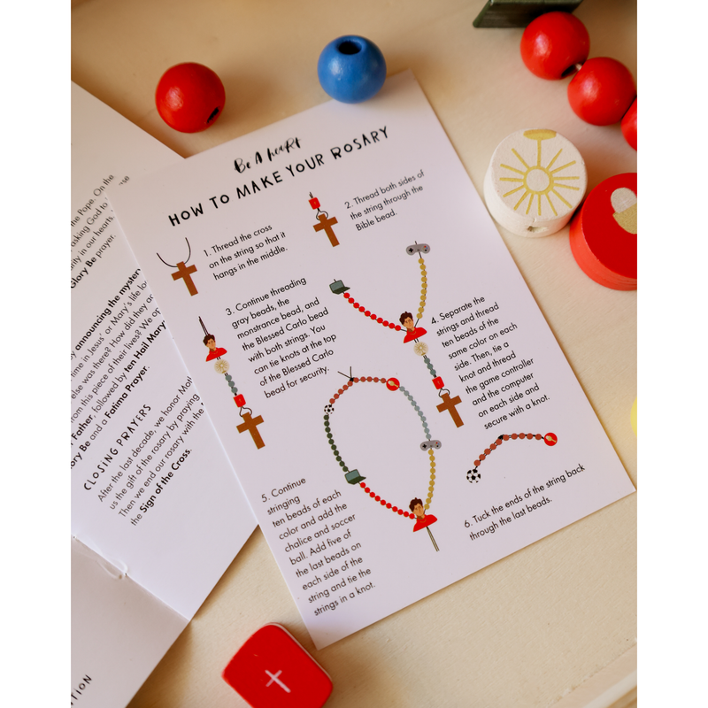 Be A Heart Saint Carlo Acutis Rosary Kit rosary kit