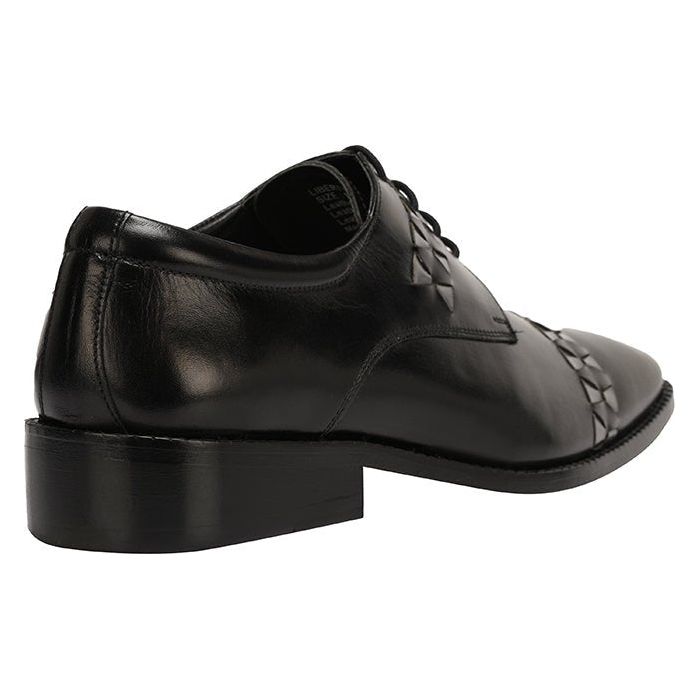 Carrey Leather Derby Style Dress Shoes for Men - Black and Burgundy Colors