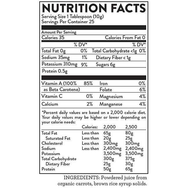 Hallelujah Diet CarrotJuiceMax - Organic Carrot Juice Powder Dehydrated Juice Powder