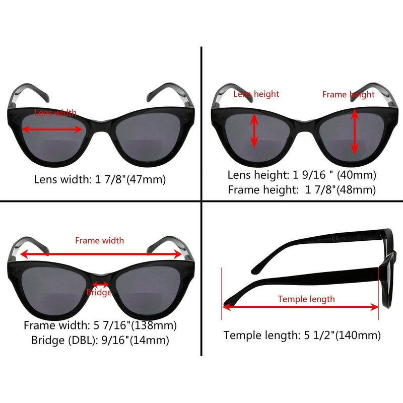 eyekeeper.com Cat-eye Bifocal Sunglasses Thicker Frame Reading Glasses SBR9108 Sunglasses