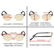 eyekeeper.com Cat-eye Blue Light Blocking Eyeglasses LX19009-BB60 Eyeglasses